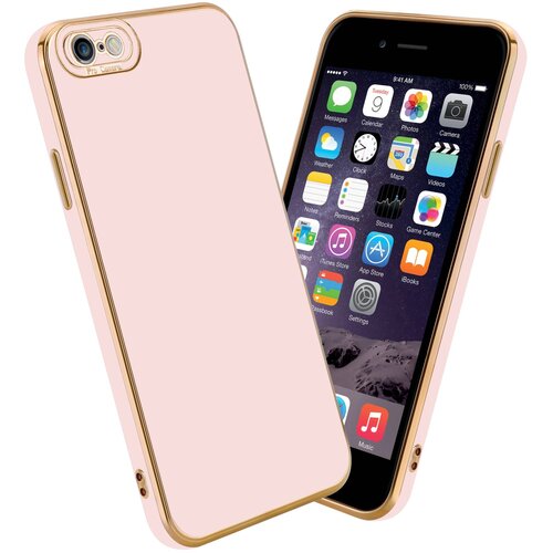 Cadorabo Ohišje, združljiv z Apple v sijajnem roza - Rose Gold - Zaščitni pokrov iz fleksibilnega silikona TPU in z zaščito pred kamero, (20592885) Cene