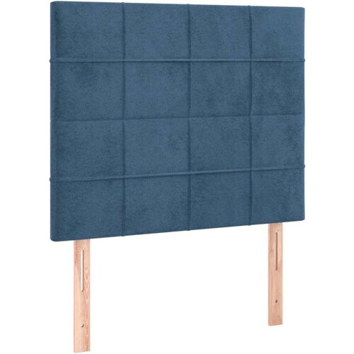  Okvir za krevet s uzglavljem tamnoplavi 100x200 cm bar&amp;scaron;unasti Slike