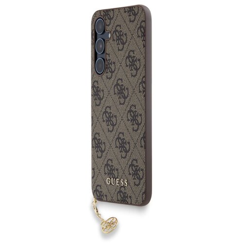 Guess 4G Charm Zadn&amp;iacute; Kryt pro Samsung Galaxy A55 Brown Ovitek za telefon Vijolična Slike