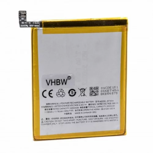 VHBW Baterija za Meizu Pro 5 / M576U, 2900 mAh