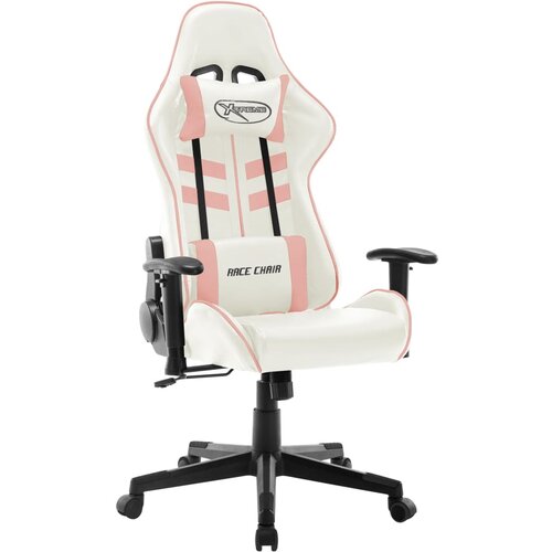 The Living Store Gaming stol belo in roza umetno usnje - Gaming Stol, (21426675) Slike