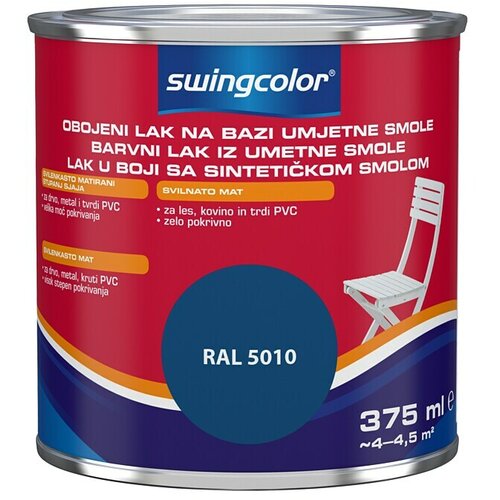 SWINGCOLOR Pisani lak (Modre barve, Mat, 375 ml, Na osnovi topil) Slike