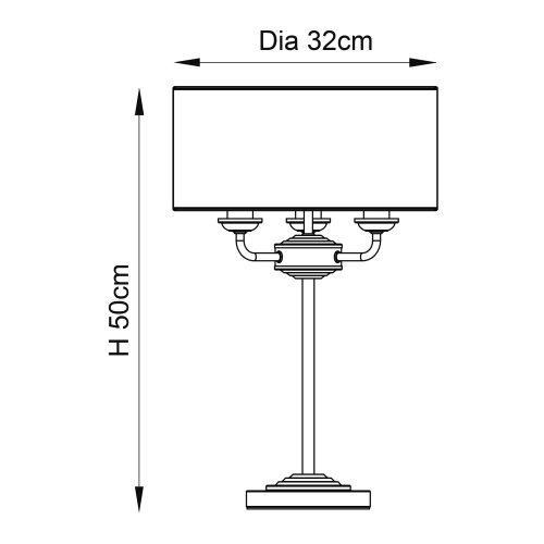  Endon 94369 - Stona lampa HIGHCLERE 3xE14/18W/230V bež/mat hrom Slike