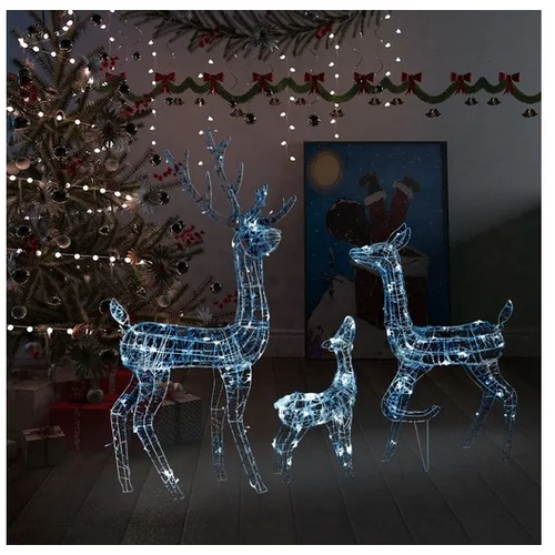  Božična dekoracija družina jelenov 300 hladno belih LED lučk