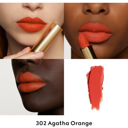 Gucci Beauty Rouge &amp;agrave; L&amp;egrave;vres Matte Lipstick matirajući ruž za usne nijansa 302 Agatha Orange 3.5 g Slike