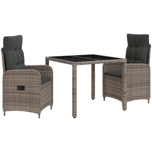 Vanjski set za objedovanje 3 pcs Svijetlo siva i tamno siva Cene