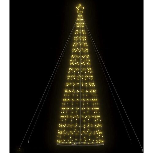 VidaXL Osvetljena novoletna jelka stožec 1534 LED toplo bela 503 cm Slike