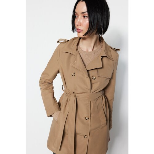 Trendyol Trench Coat - Brown - Double-breasted Slike