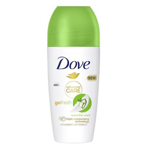 Dove Advanced Care Go Fresh Cucumber &amp;amp; Green Tea 48h roll-on antiperspirant 50 ml za ženske Slike