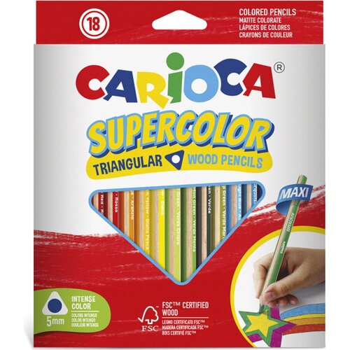 Carioca Supercolor Maxi Triangular Pencils - 18 kos. Cene