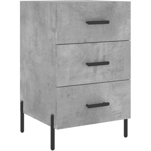 Maison Chic Nočna omarica - Nočna miza betonsko siva 40x40x66 cm inženirski les, (21687152) Slike