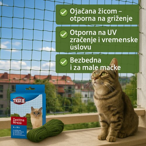 Trixie Za&amp;scaron;titna mrežica za prozor maslinasto zelena - 4 x 3 m Slike