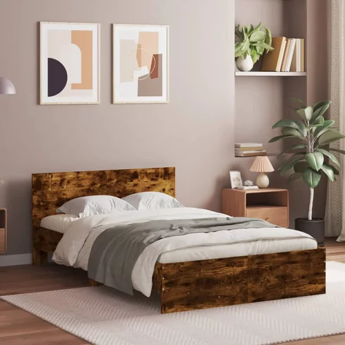  Okvir kreveta s uzglavljem boja hrasta 120x200 cm