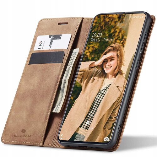 Spacecase ETUI DENARNICA GALAXY A71 SVETLO RJAV USNJE, (21962079) Cene