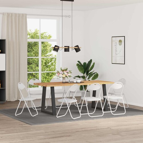  Sklopiva stolica 8 pcs Bijeli 48 x 43,5 x 81 cm Lažna koža Cijene