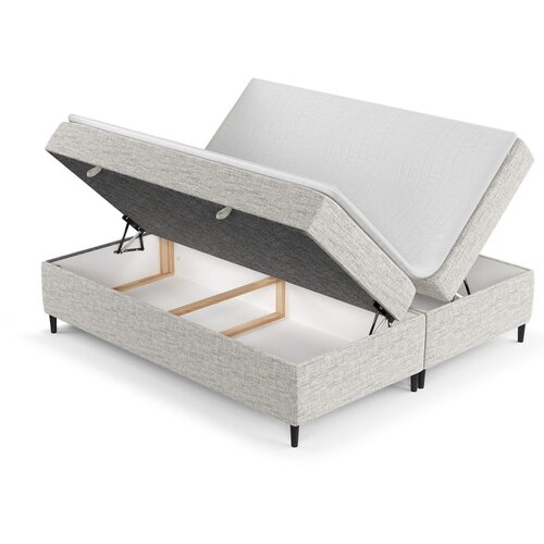 Maison de R&amp;ecirc;ve Svetlo siva boxspring postelja s prostorom za shranjevanje 140x200 cm Araya &amp;ndash; Slike