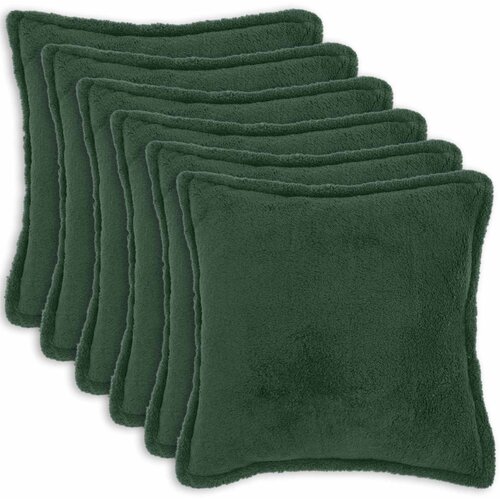  Presvlaka za jastuk 6 pcs HOUTEN Tamnozelena 70 x 70 cm Bouclé Cene