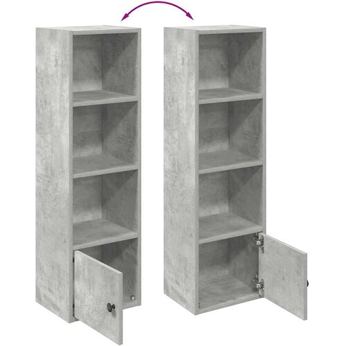  Regal za knjige boja betona 31x24x102 cm konstruirano drvo Slike