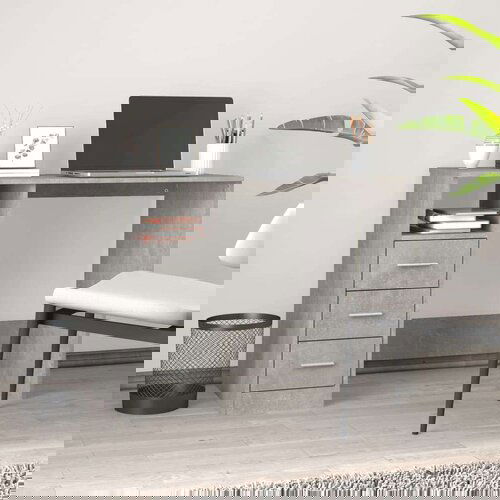  Radni stol siva boja betona 102x50x76 cm konstruirano drvo Slike