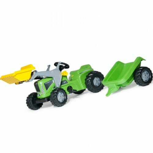 Rolly Toys traktor na pedale rollytoys kiddy futura zeleni s prikolicom i utovarivačem Slike