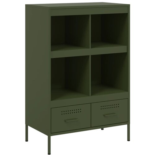 Maison Chic Visoka omara - Komoda - Predalnik olivno zelena 68x39x101,5 cm jeklo, (21722440) Cene