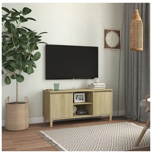  TV omarica z lesenimi nogami sonoma hrast 103,5x35x50 cm