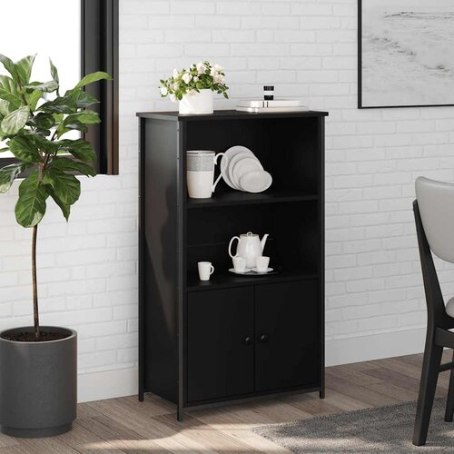  Visoka komoda crna 62 x 32 x 103,5 cm od konstruiranog drva Cene