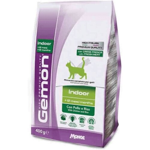 Gemon cat indoor with chicken and rice 400 g Cene