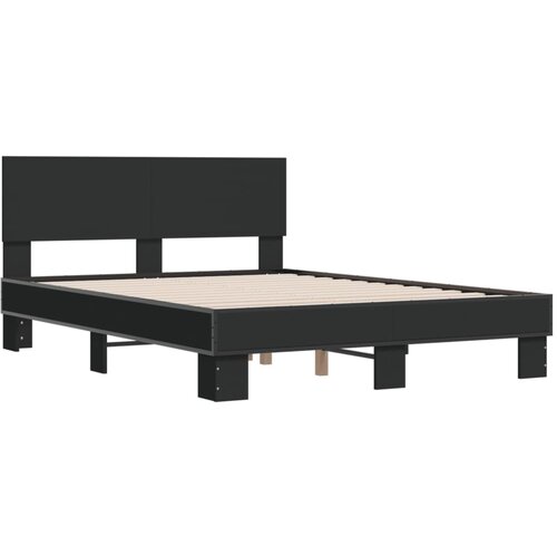  Okvir kreveta crni 120 x 200 cm od konstruiranog drvo i metal Slike
