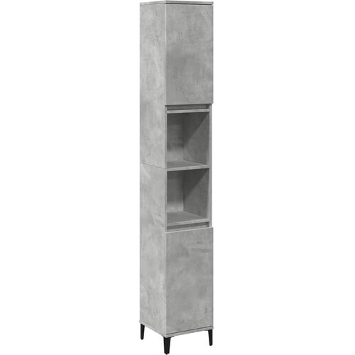 Maison Chic Kopalniška omarica - Kopalniški kabinet betonsko siva 30x30x190 cm inženirski les, (21795019) Cene