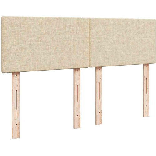  Otomanski krevet s madracem krem 140x190cm od tkanine Slike