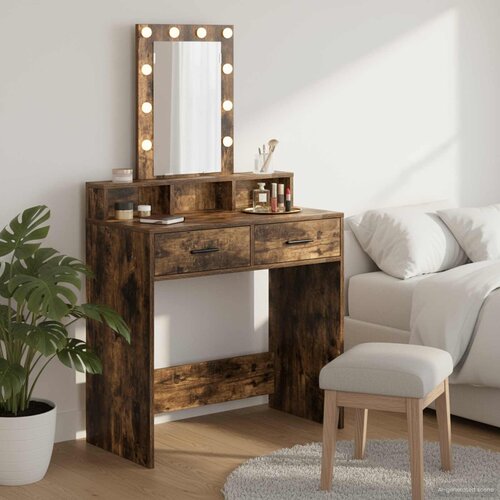  Toaletni stol Smeđa 79 x 41 x 140 cm Konstruirano drvo Cene