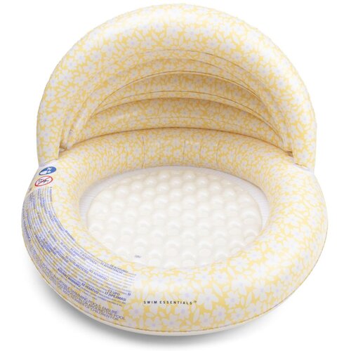 Swim Essentials dječji bazen s nadstrešnicom, dno na napuhavanje Yellow flowers 100 cm Cene