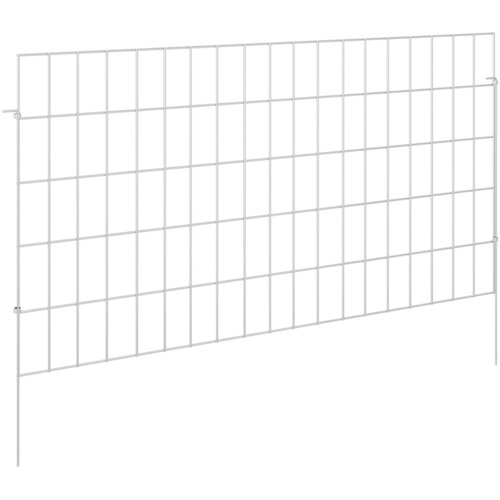 VidaXL Ograja za vrt z žeblji 12 pcs 95 x 50 cm Mesh Pocinkano jeklo, (5000301702) Slike