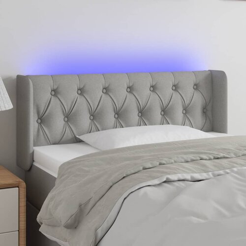  LED uzglavlje svjetlosivo 93x16x78/88 cm od tkanine Cijene