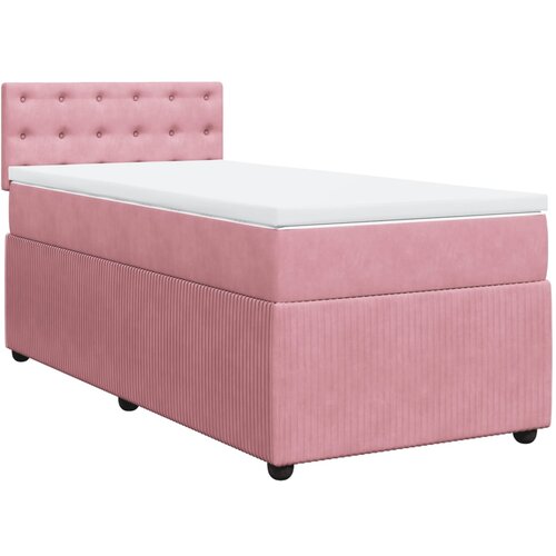 Maison Chic Box spring postelja - Vzmetna postelja z vzmetnico roza 90x200 cm žamet SL5622, (21887496) Cene
