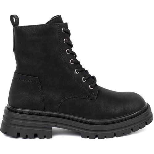Sergio Leone Women&amp;#039;s black shoes with lacing and tread by Slike
