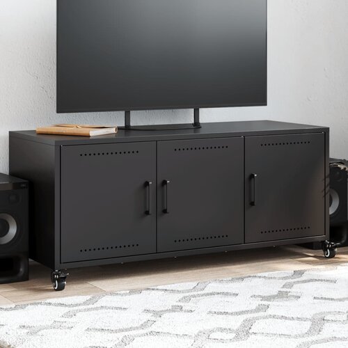 vidaXL TV omarica črna 100,5x39x43,5 cm hladno valjano jeklo Cene