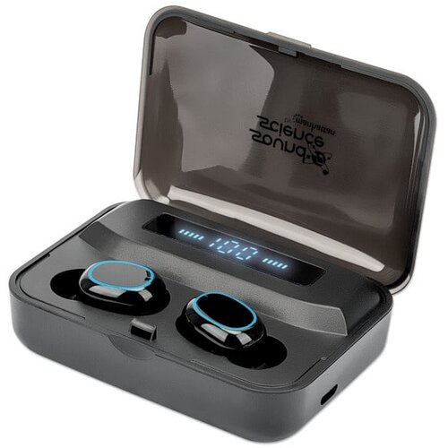Manhattan Slu&amp;scaron;alice TWS 180382 Bluetooth 5.0 crne Slike