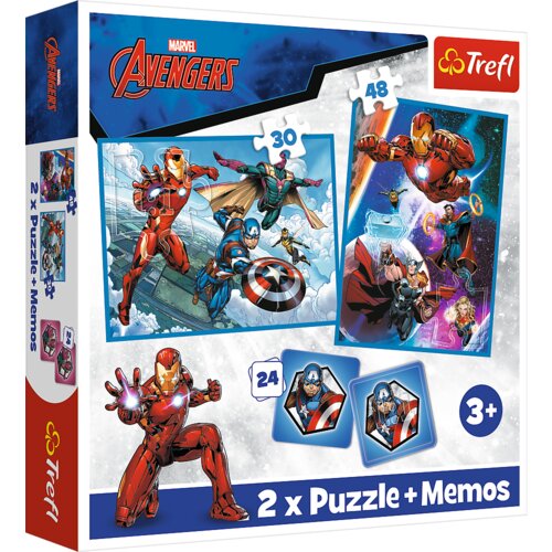 Puzzle 2in1 + memos Heroes in action Marvel The Avengers Trefl 93333 Cijene