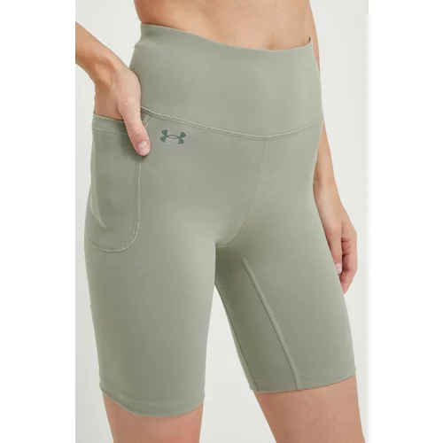 Under Armour Kratke hlače za trening Motion boja: zelena, bez uzorka, visoki struk