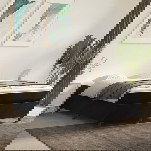 vidaXL Krevet s oprugama i madracem crni 140x200 cm baršunasti Cijene