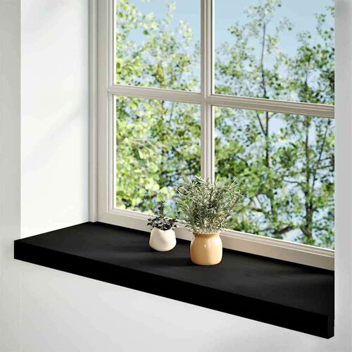 VidaXL Prozorske klupice 2 kom tamnosmeđe 80x30x2 cm masivne hrast Slike