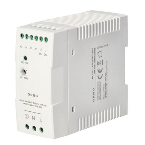Orno Napajanje industrijsko 24V DC 2.5A 60W za DIN &scaron;inu IP27, PVC kući&scaron;te OR-PSU-1663 Cene