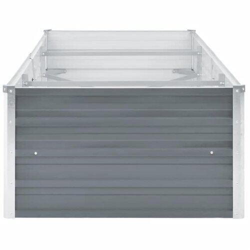  Vrtna sadilica od pocinčanog čelika 240 x 80 x 45 cm siva Slike
