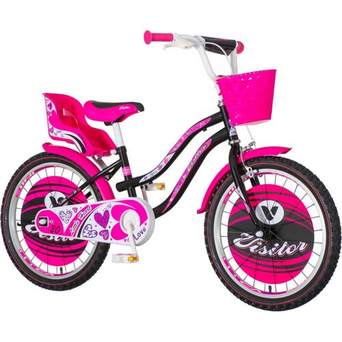 Visitor HEA200 little heart 20" dečija bicikla roza crna 2019 EUR1 @ - dečiji bicikli Cene