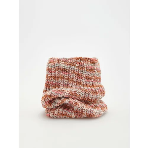 Reserved - Okrugli šal od mješavine vune - pastelnoružičasto