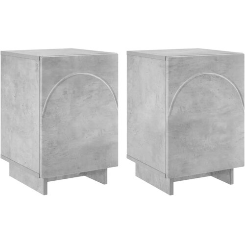  Noćni ormar 2 kom. Betonska siva 33 5 x 34 5 x 50 cm - Betonska siva 2 Slike