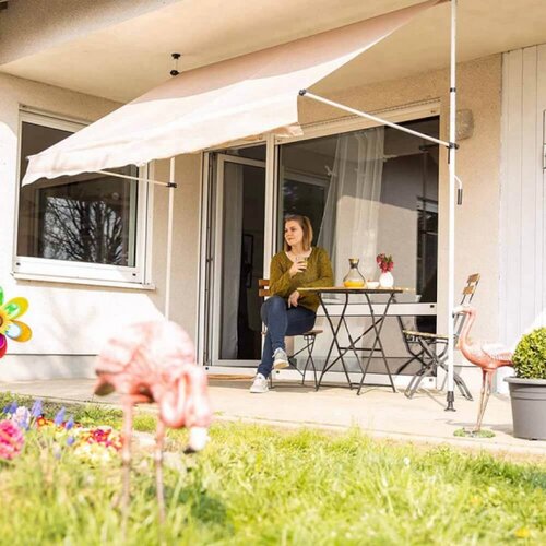  Balkonska tenda 200x120cm bež Slike