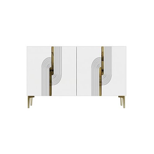 Hanah home konzola meyra 120 white gold Slike